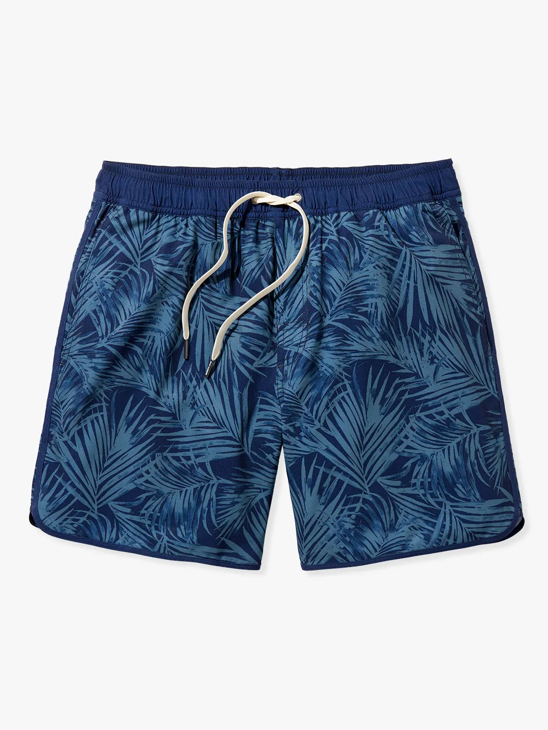 A pair of Anchor Trunks with a grey floral pattern in 6 Inseam, featuring a drawstring waist on a white background.