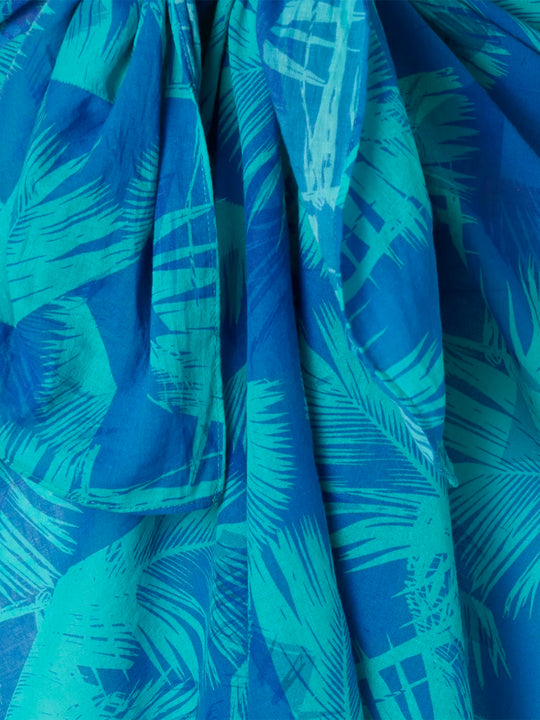 The Amagansett Sarong | Cobalt Jagged Palms