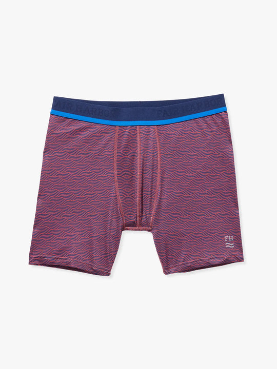 The BreezeKnit Boxer Brief | Red Waves