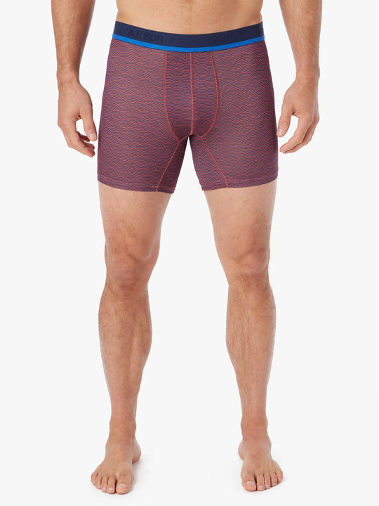 The BreezeKnit Boxer Brief | Red Waves