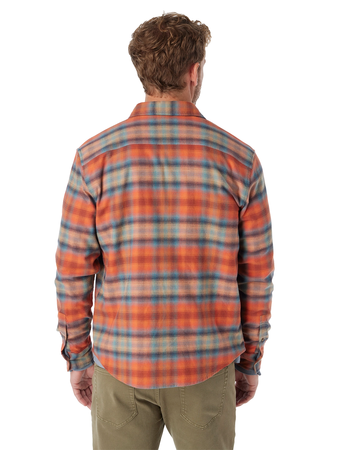 Seaside Lightweight Flannel | Orange Glow Plaid