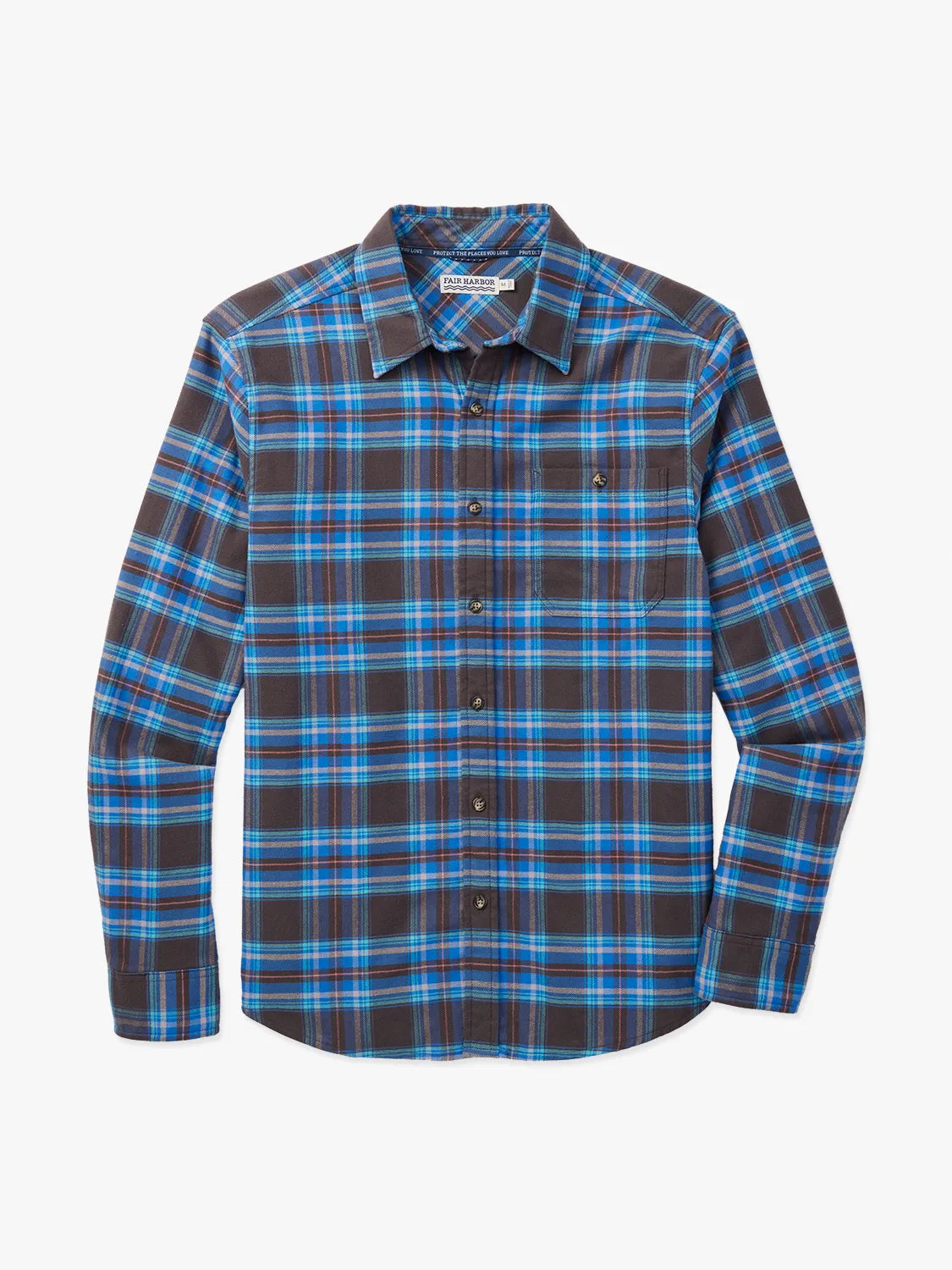 Seaside Lightweight Flannel | Stream Blue Plaid