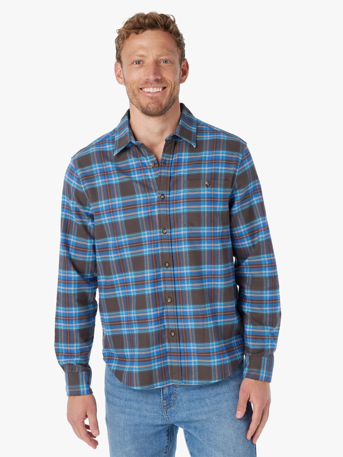 Seaside Lightweight Flannel | Stream Blue Plaid