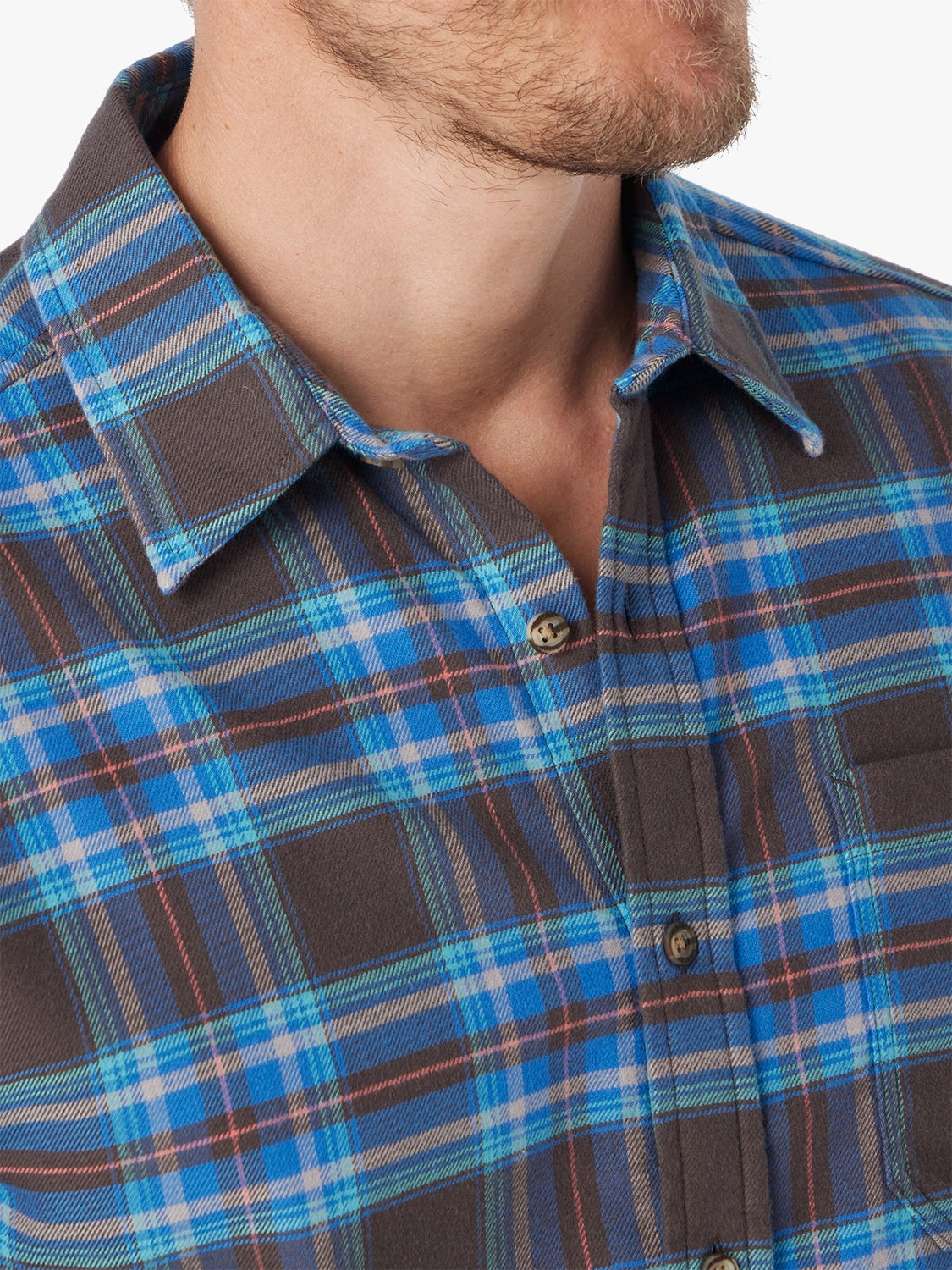 Seaside Lightweight Flannel | Stream Blue Plaid