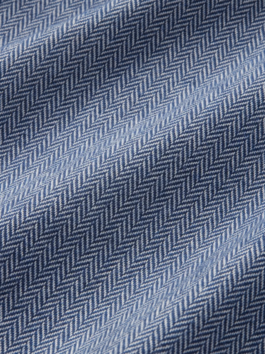 Seaside Lightweight Flannel | Navy Herringbone