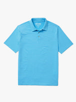 Thumbnail 1 of The Midway Polo | Turquoise Golf Stripe