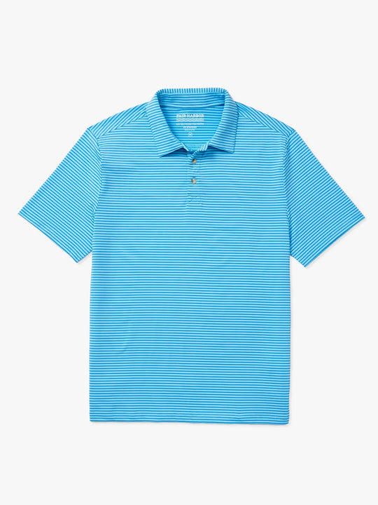 The Midway Polo | Turquoise Golf Stripe