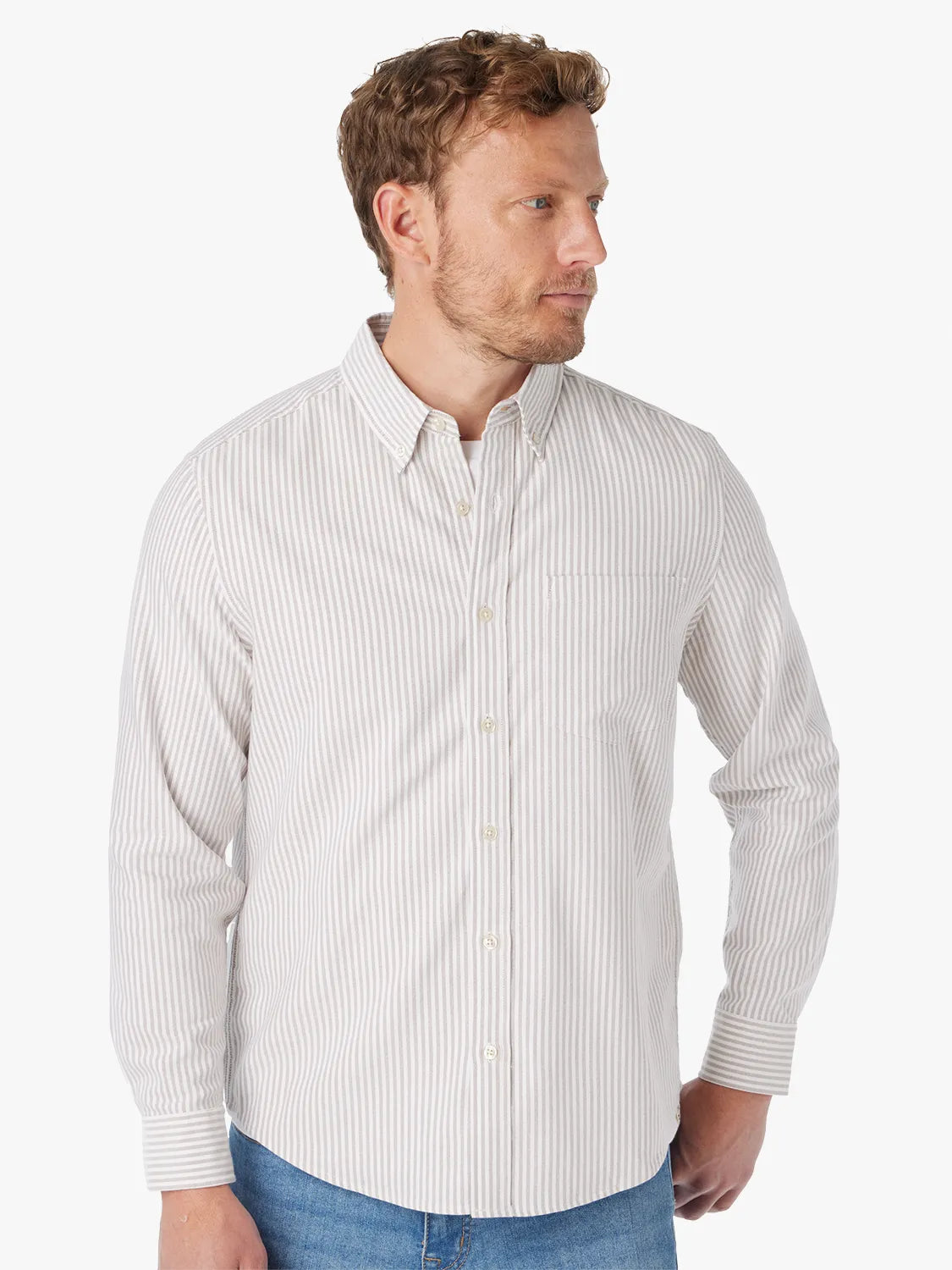 Salty Oxford Shirt | Oak Stripe