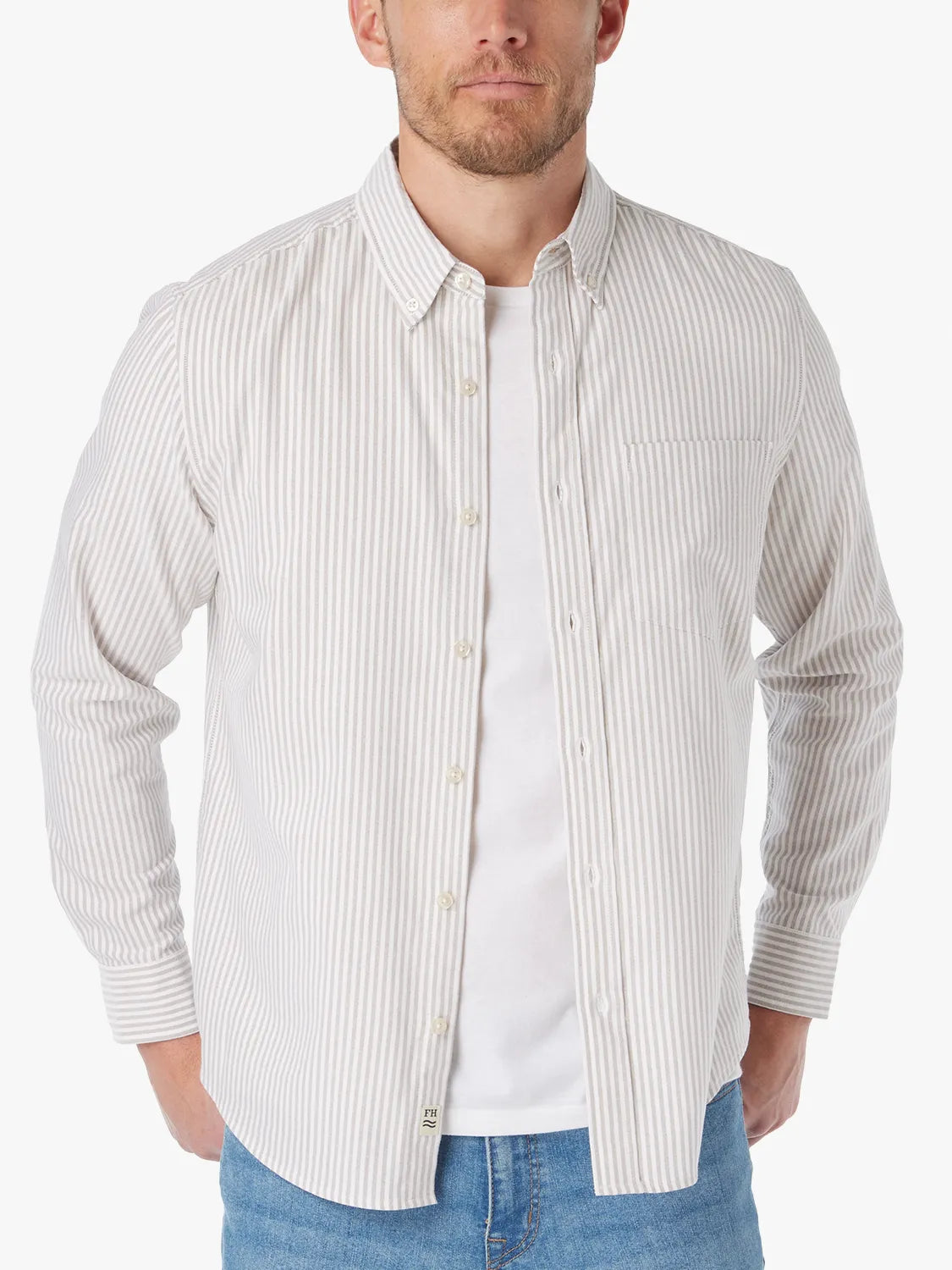 Salty Oxford Shirt | Oak Stripe