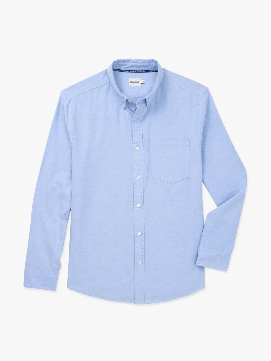 Fair Harbor Men's Salty Oxford Shirt in Light Blue Size Medium Fair Harbor Men's Salty Oxford Shirt in Light Blue Size Medium