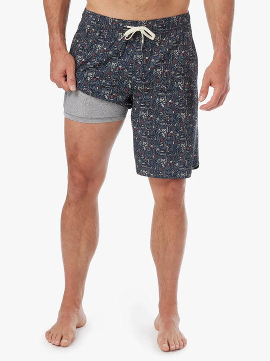 Anchor Short | Black Sketched Summer