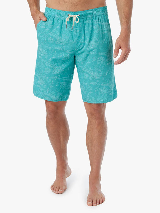 Anchor Short | Aqua Topographic