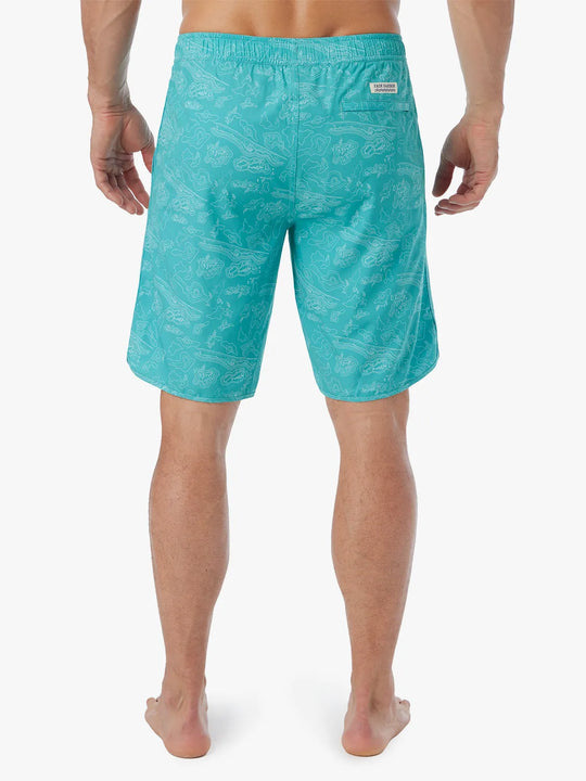 Anchor Short | Aqua Topographic