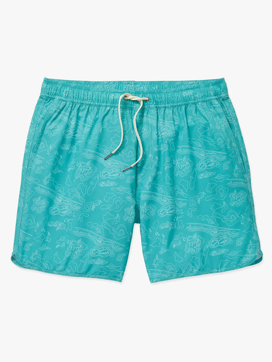 Anchor Short | Aqua Topographic