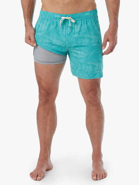 Anchor Short | Aqua Topographic