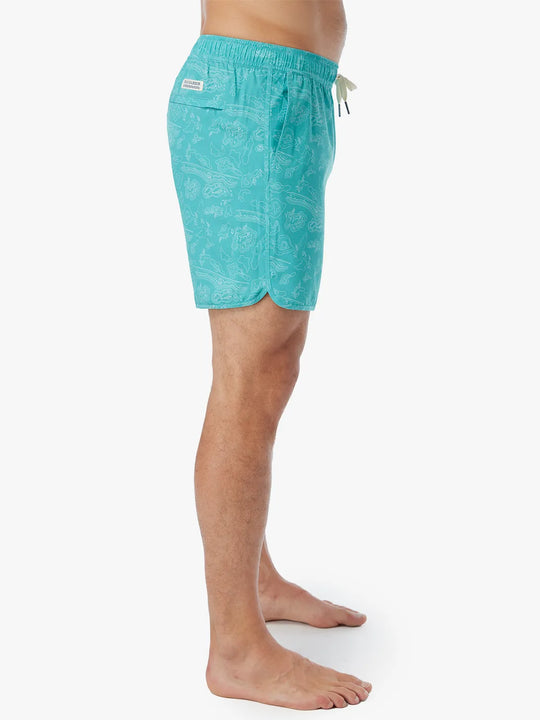 Anchor Short | Aqua Topographic
