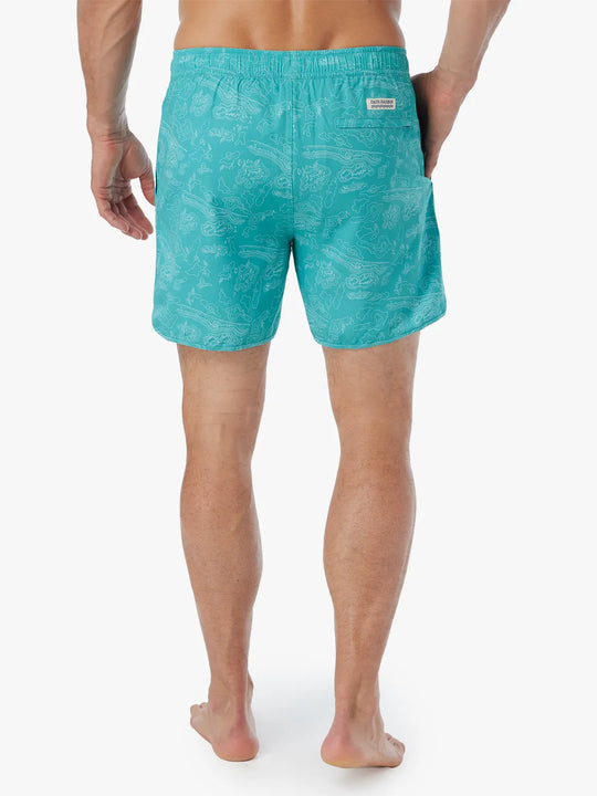 Anchor Short | Aqua Topographic