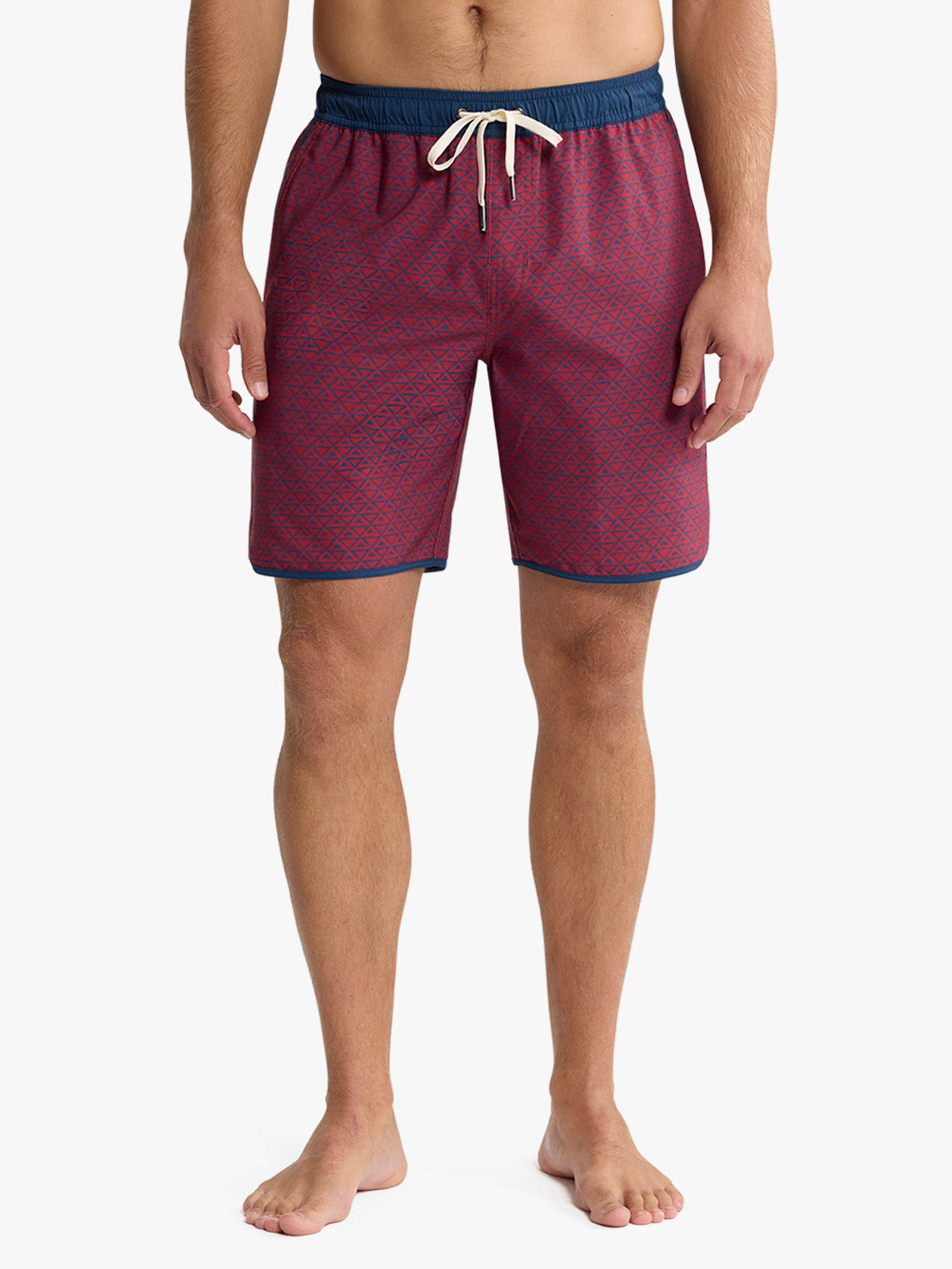 Anchor Trunk | Nautical Red Wavy Geo
