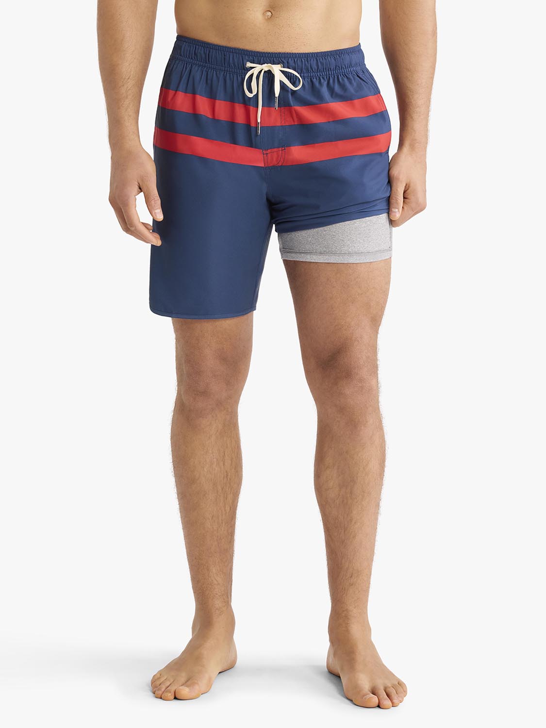 パンツ baserange Limber Shorts Red Blue Stripe Baserange Limber Shorts in Red Blue Stripe Curated at Jake and Jones