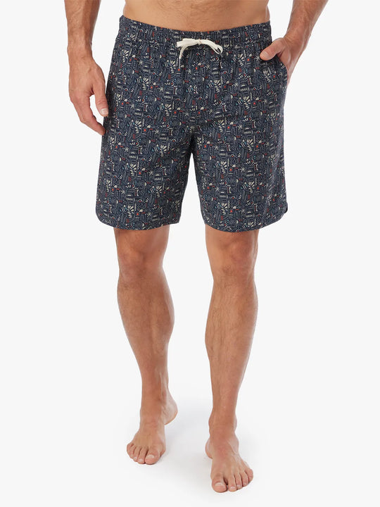 Anchor Short | Black Sketched Summer