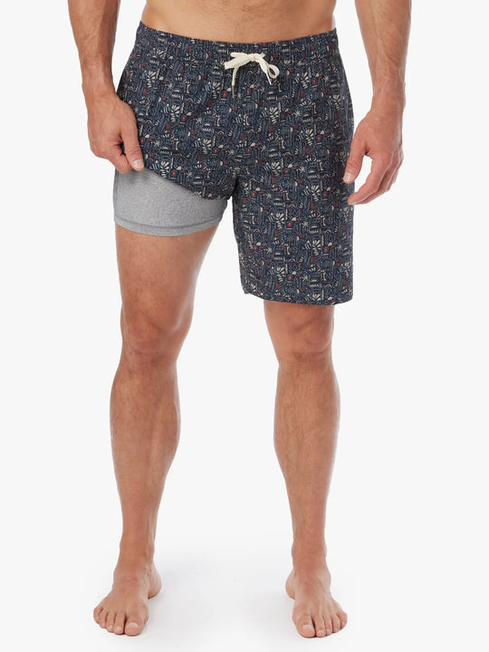 Anchor Short | Black Sketched Summer