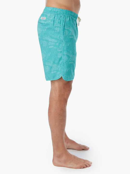 Anchor Short | Aqua Topographic