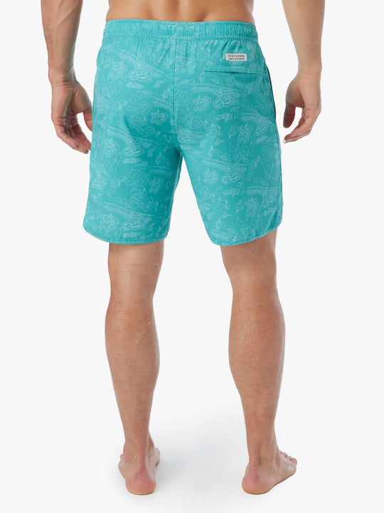 Anchor Short | Aqua Topographic