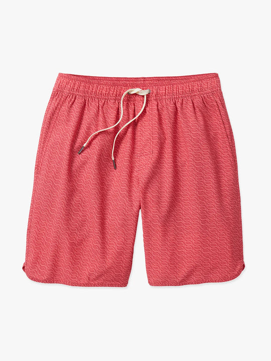 Anchor Short | Red Orange Twisted Waves