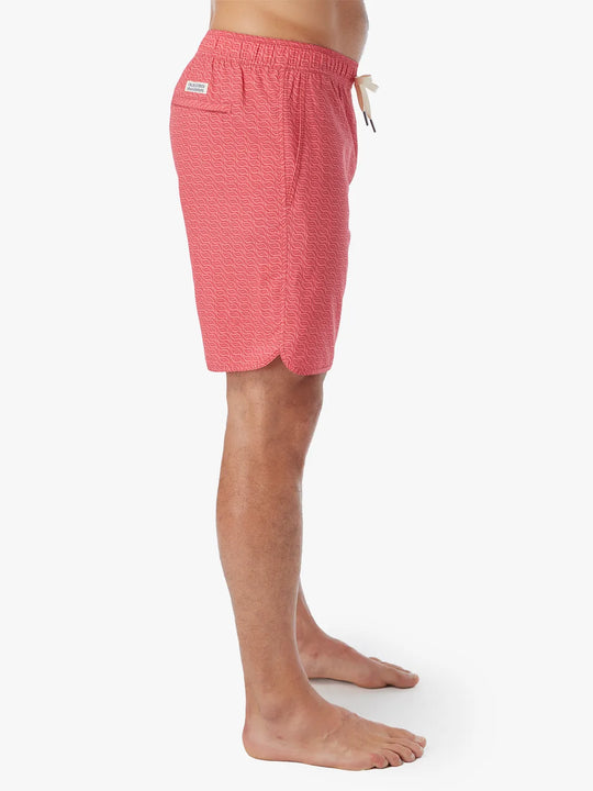 Anchor Short | Red Orange Twisted Waves