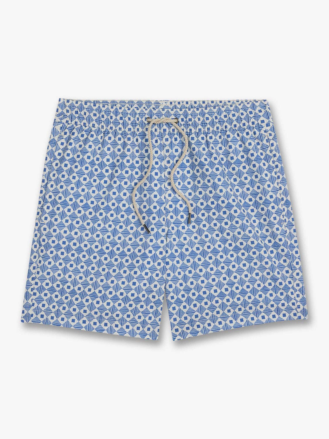 Bayberry Trunk | Seersucker Sea Blue Tiles