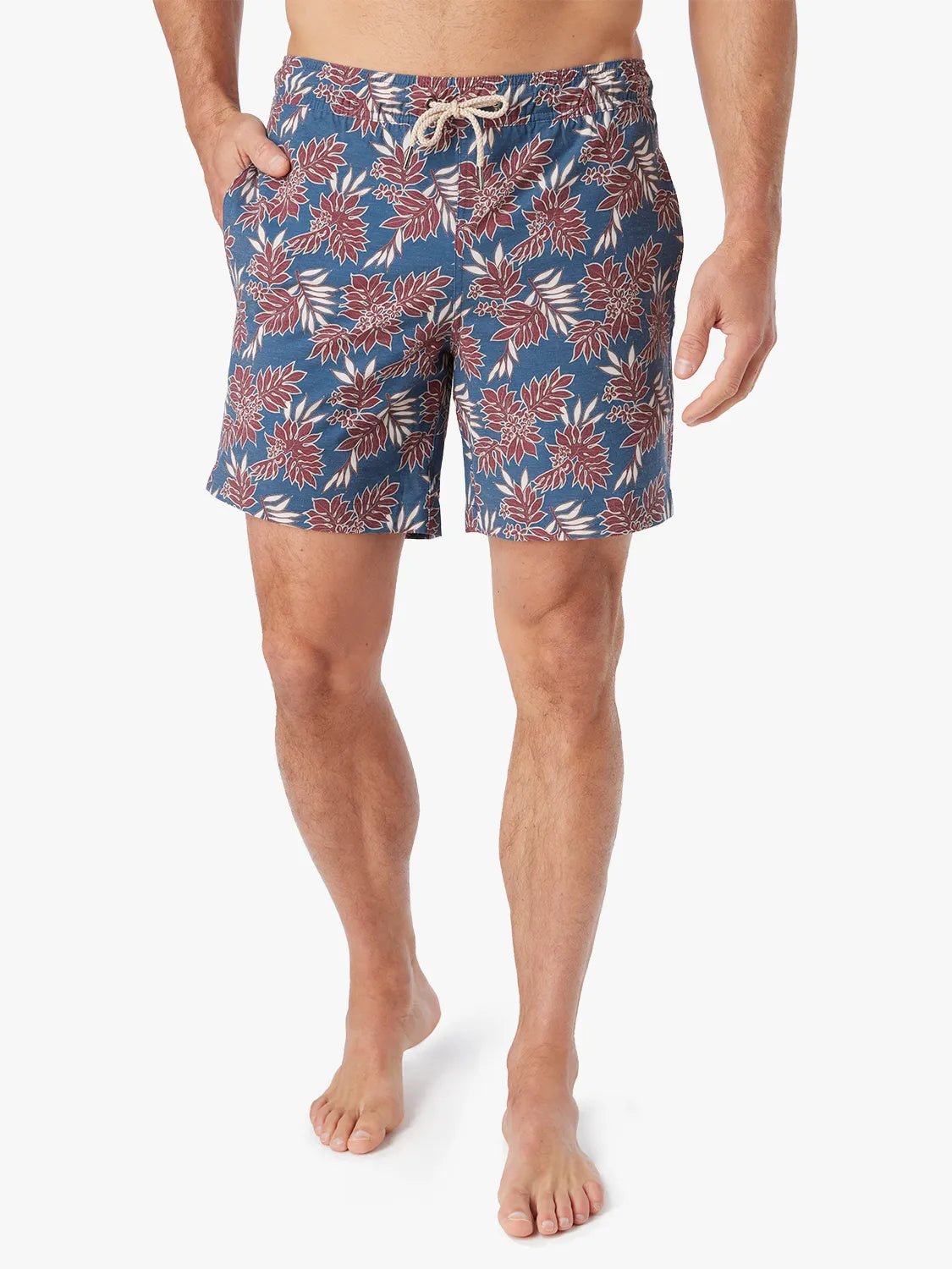 Bayberry Trunk | Navy Crimson Leaves