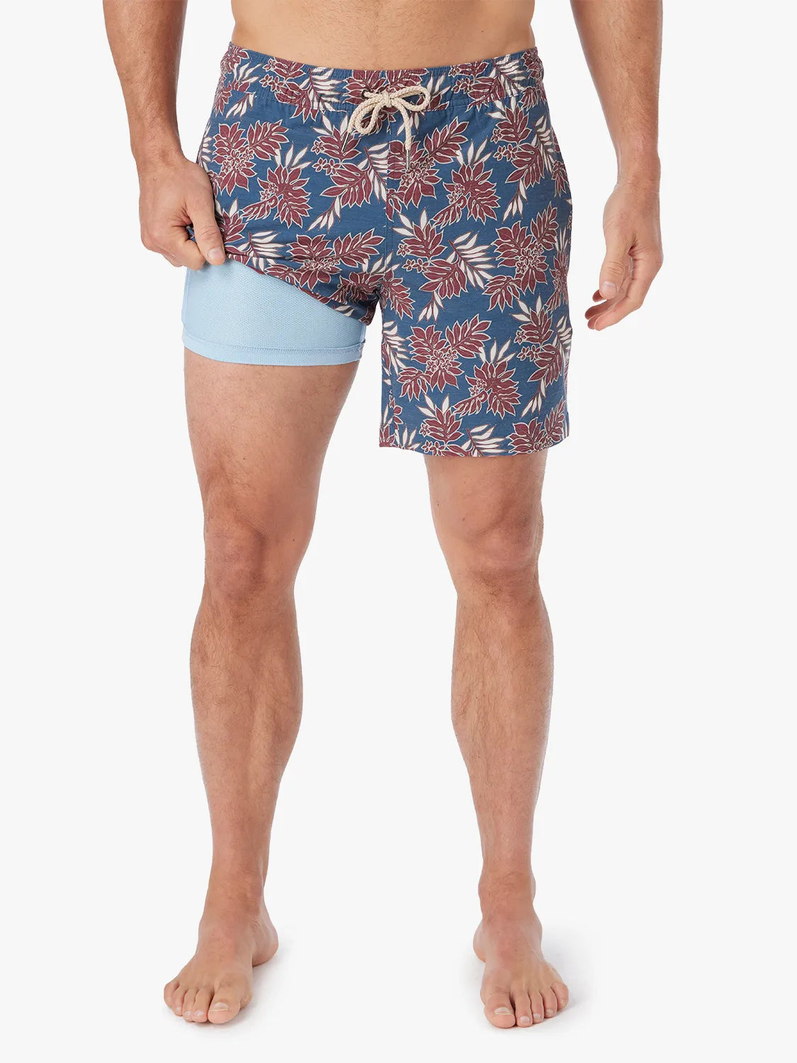 Bayberry Trunk | Navy Crimson Leaves