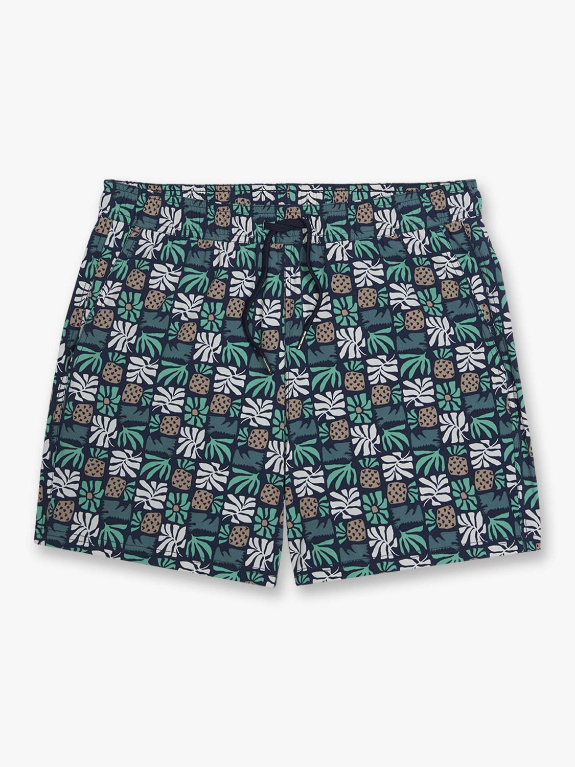 Bungalow Trunk | Navy Palm Tiles