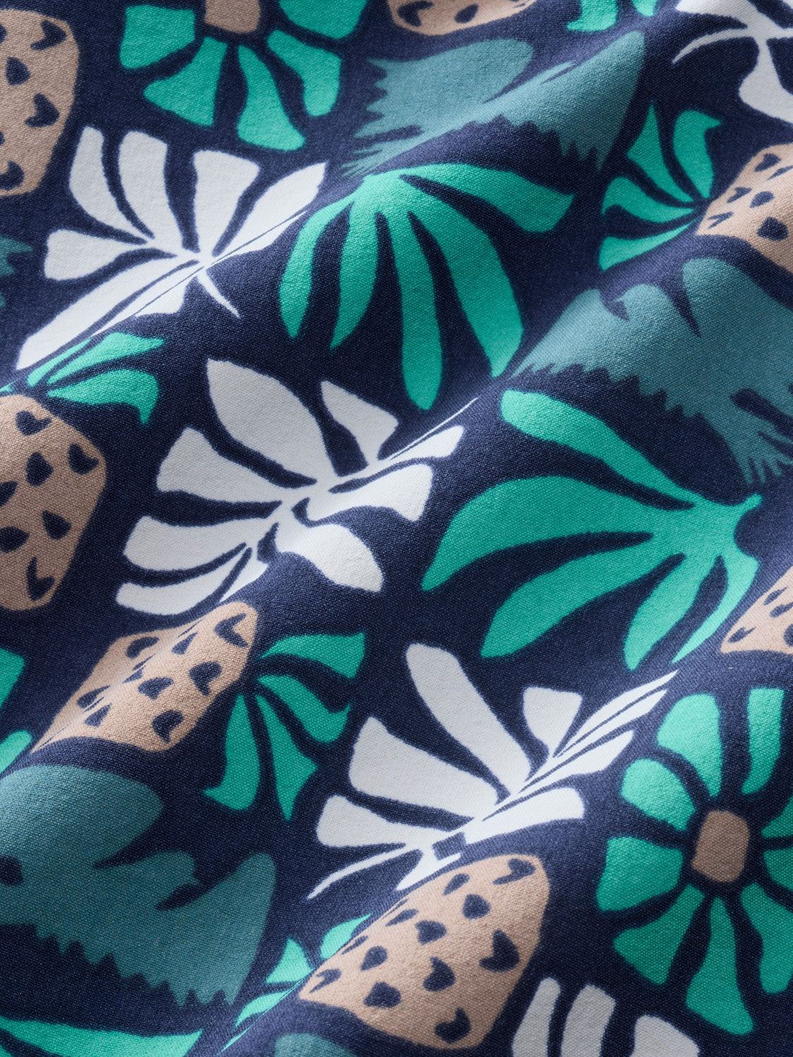 Bungalow Trunk | Navy Palm Tiles