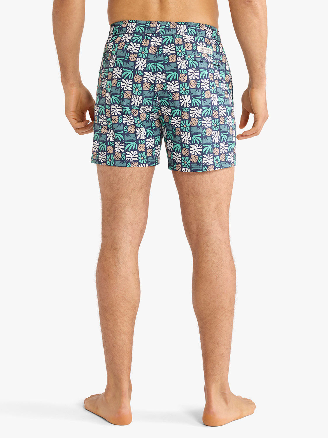 Bungalow Trunk | Navy Palm Tiles