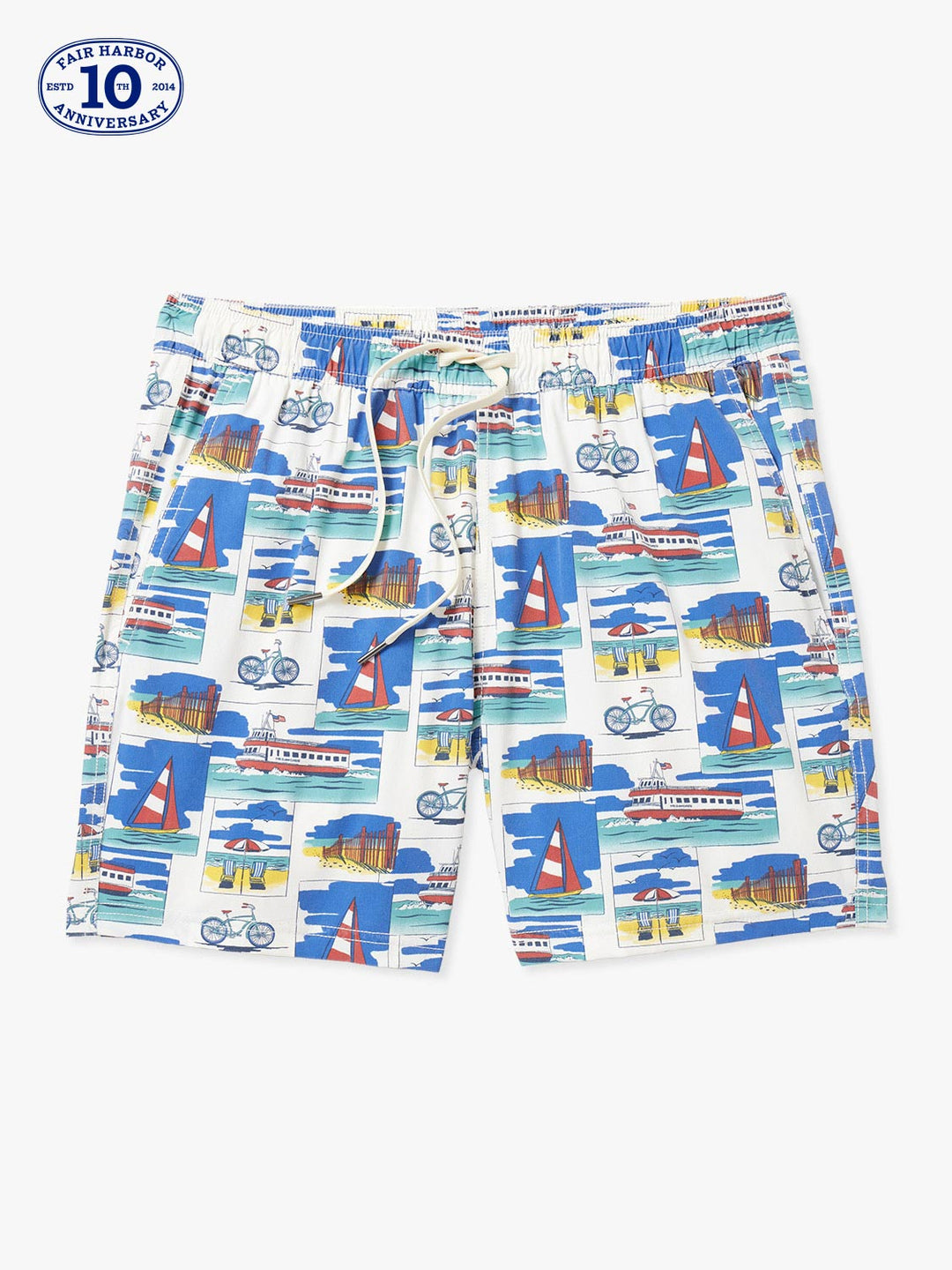 The Bungalow Trunk Navy Windy Flags Fair Harbor