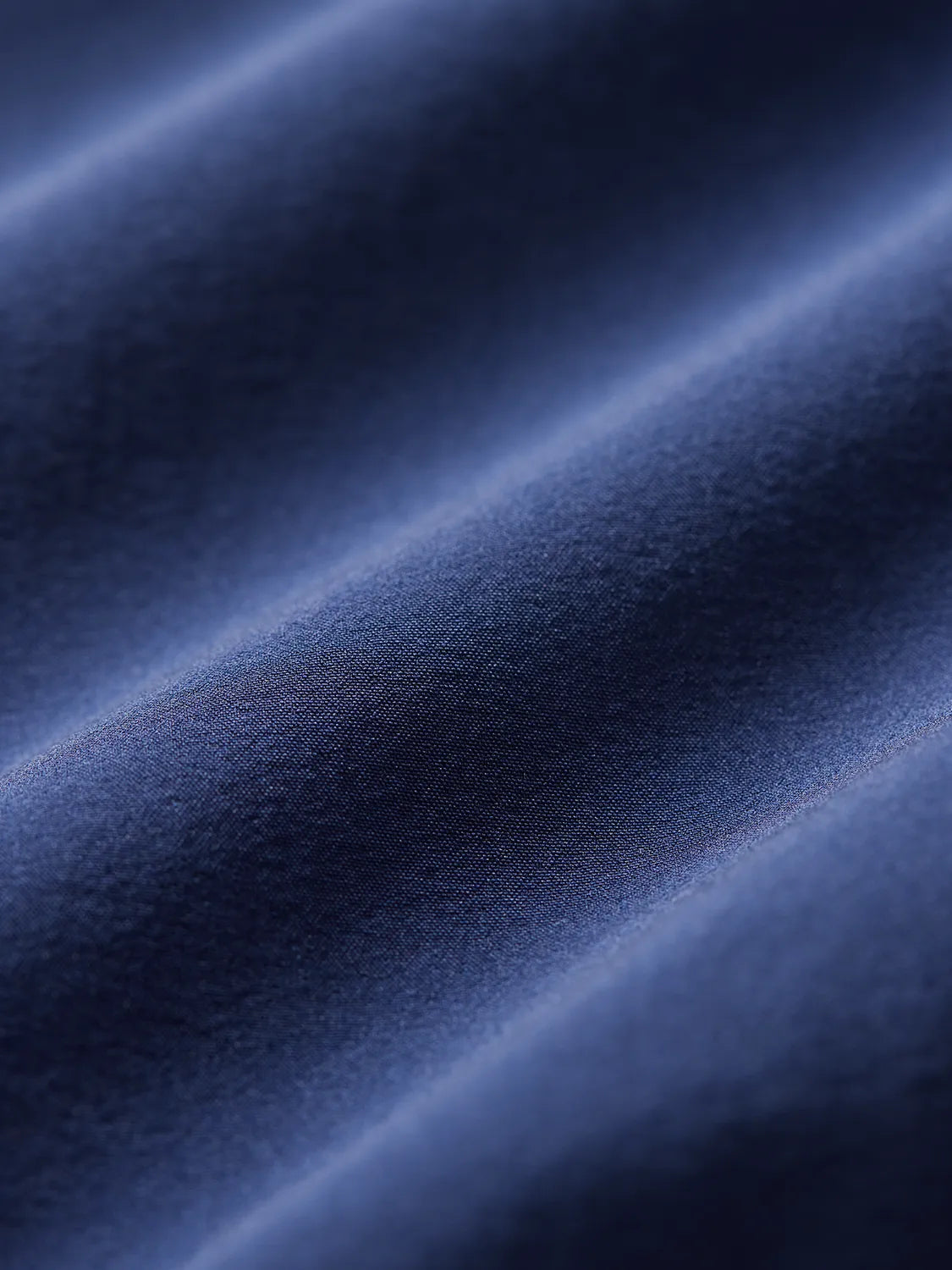 Swatch of navy blue bungalow fabric. 