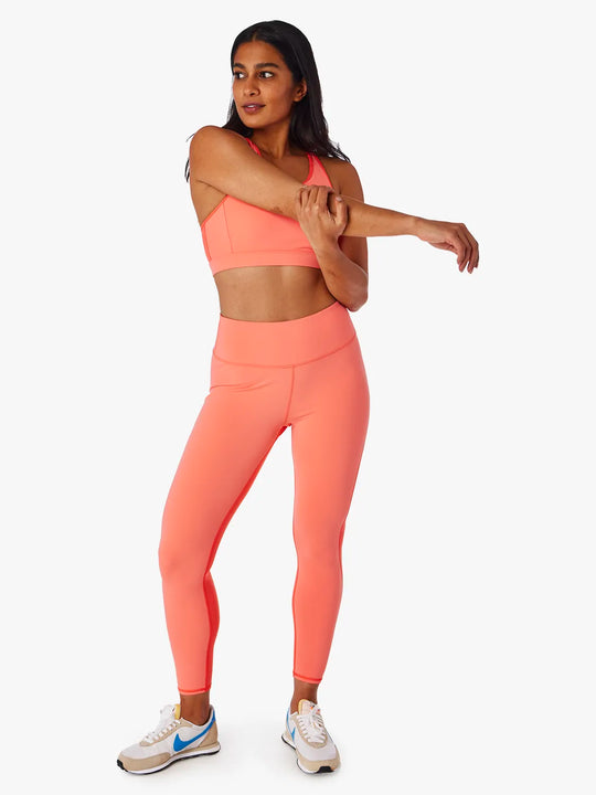 The Bayview Legging | Coral Colorblock