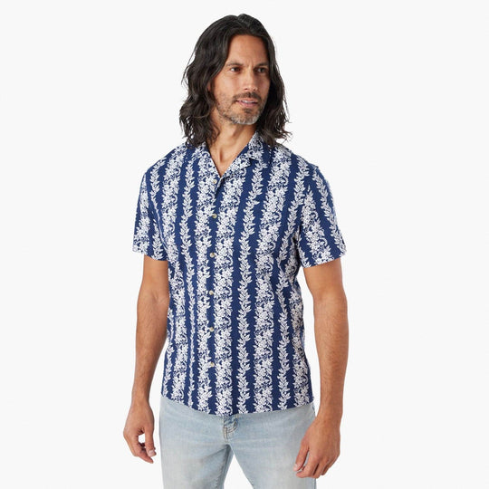 The Casablanca Camp Shirt | Navy Tropical Bandana