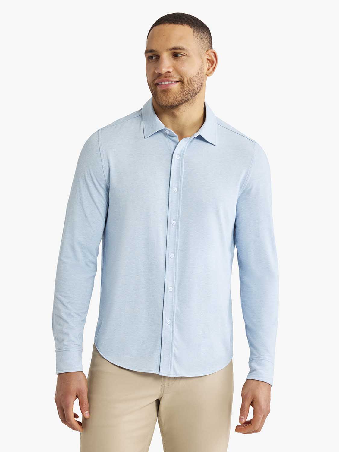 Norwood Long Sleeve Button Up | Light Blue