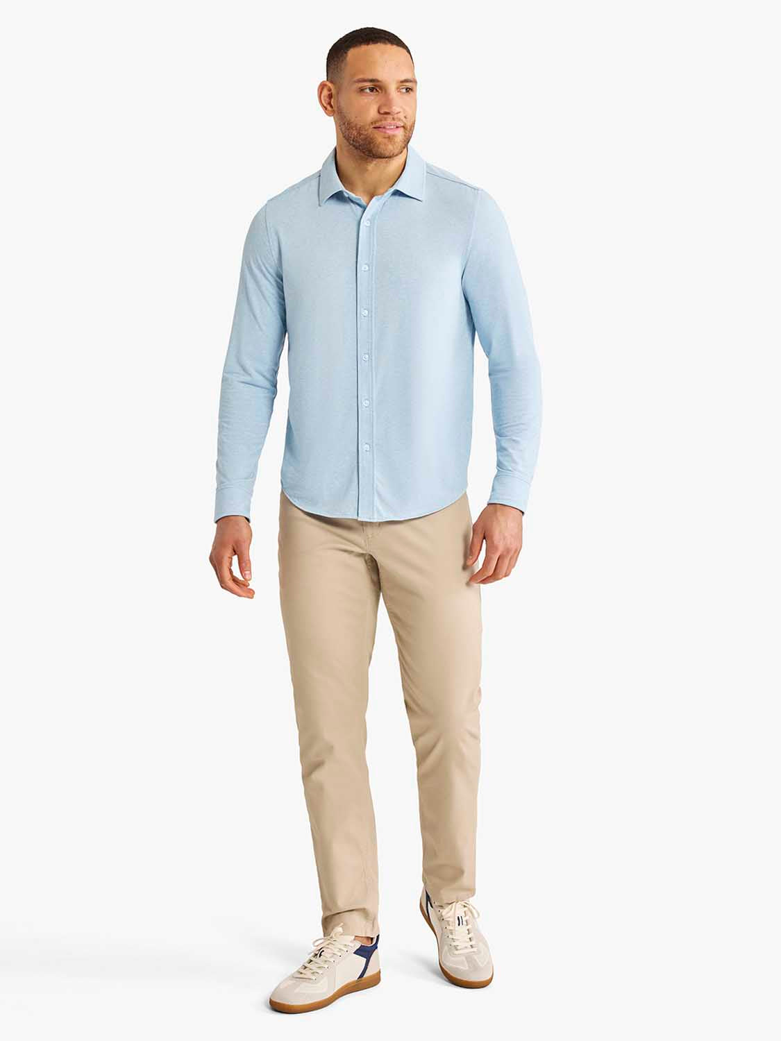 Norwood Long Sleeve Button Up | Light Blue
