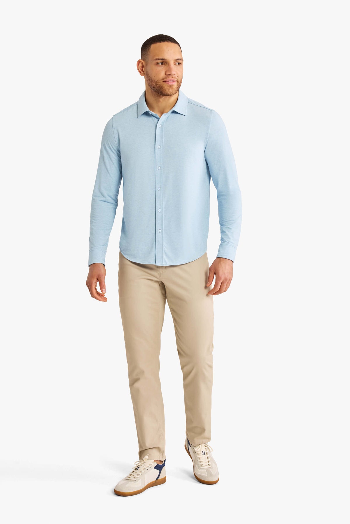 Norwood Long Sleeve Button Up | Light Blue