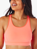 Thumbnail 4 of The Corliss Sports Bra | Coral Colorblock