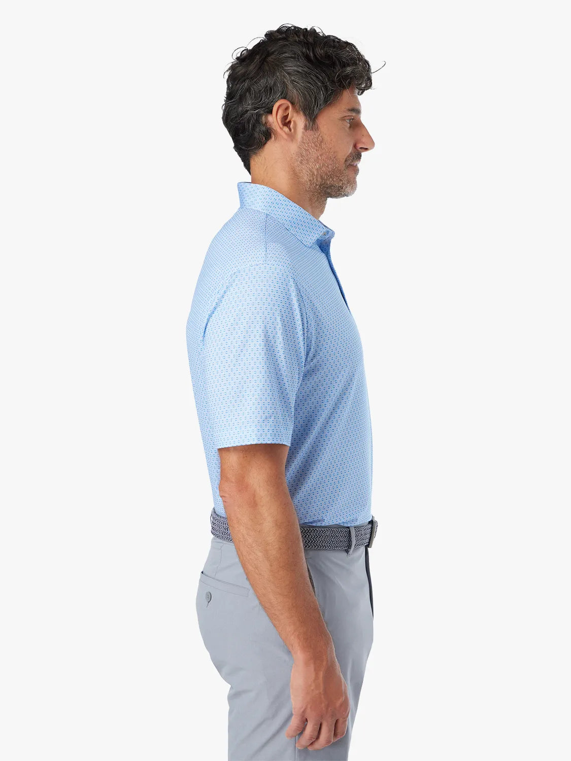 Compass Polo | Light Blue Geo