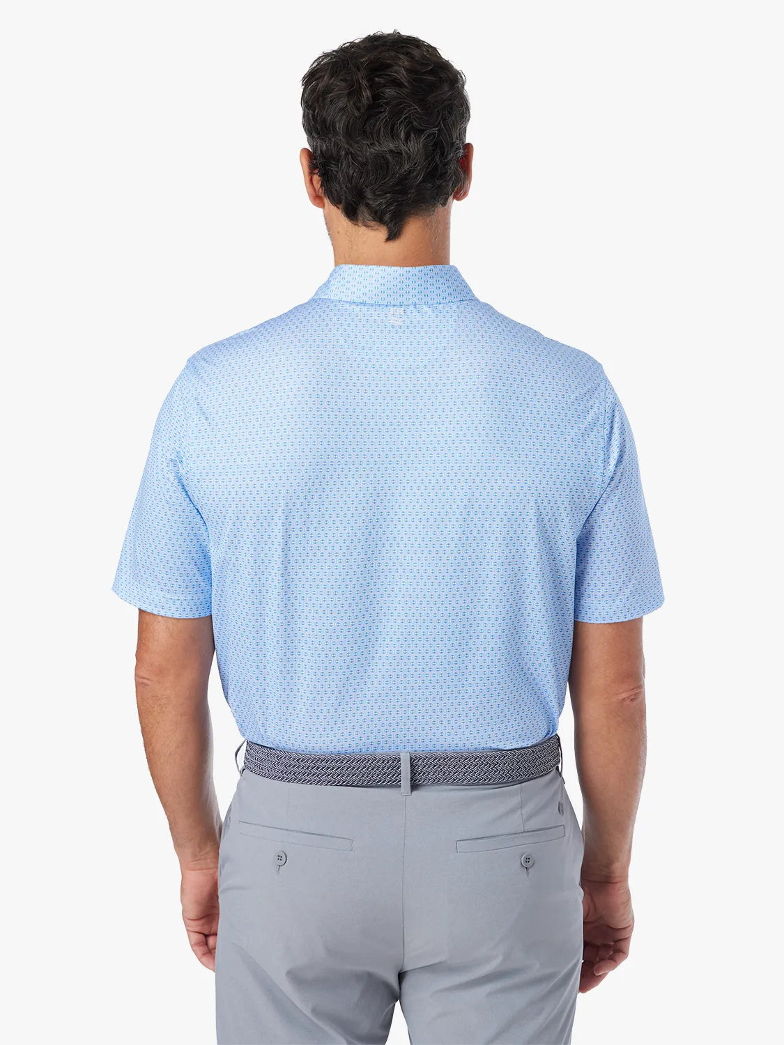 Compass Polo | Light Blue Geo