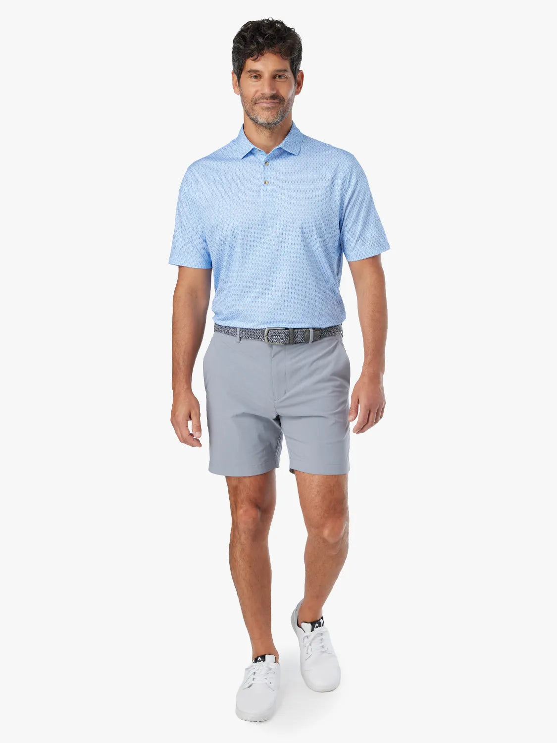 Compass Polo | Light Blue Geo