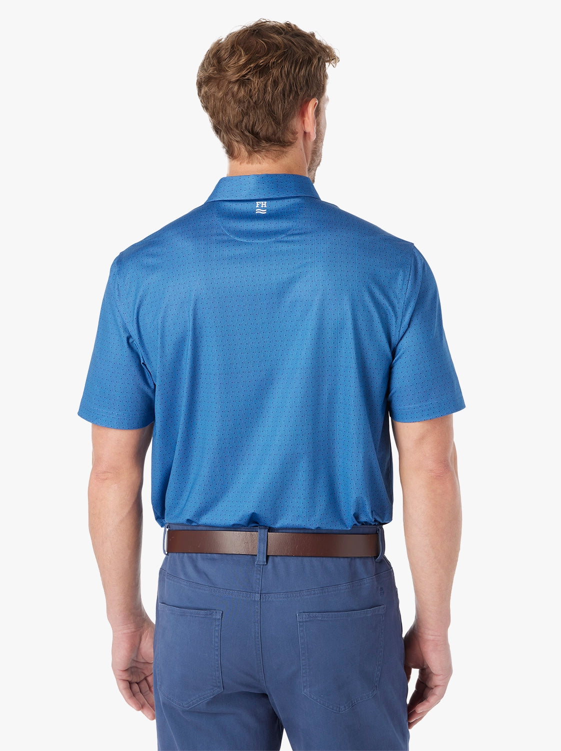 Compass Polo | Electric Blue Geo