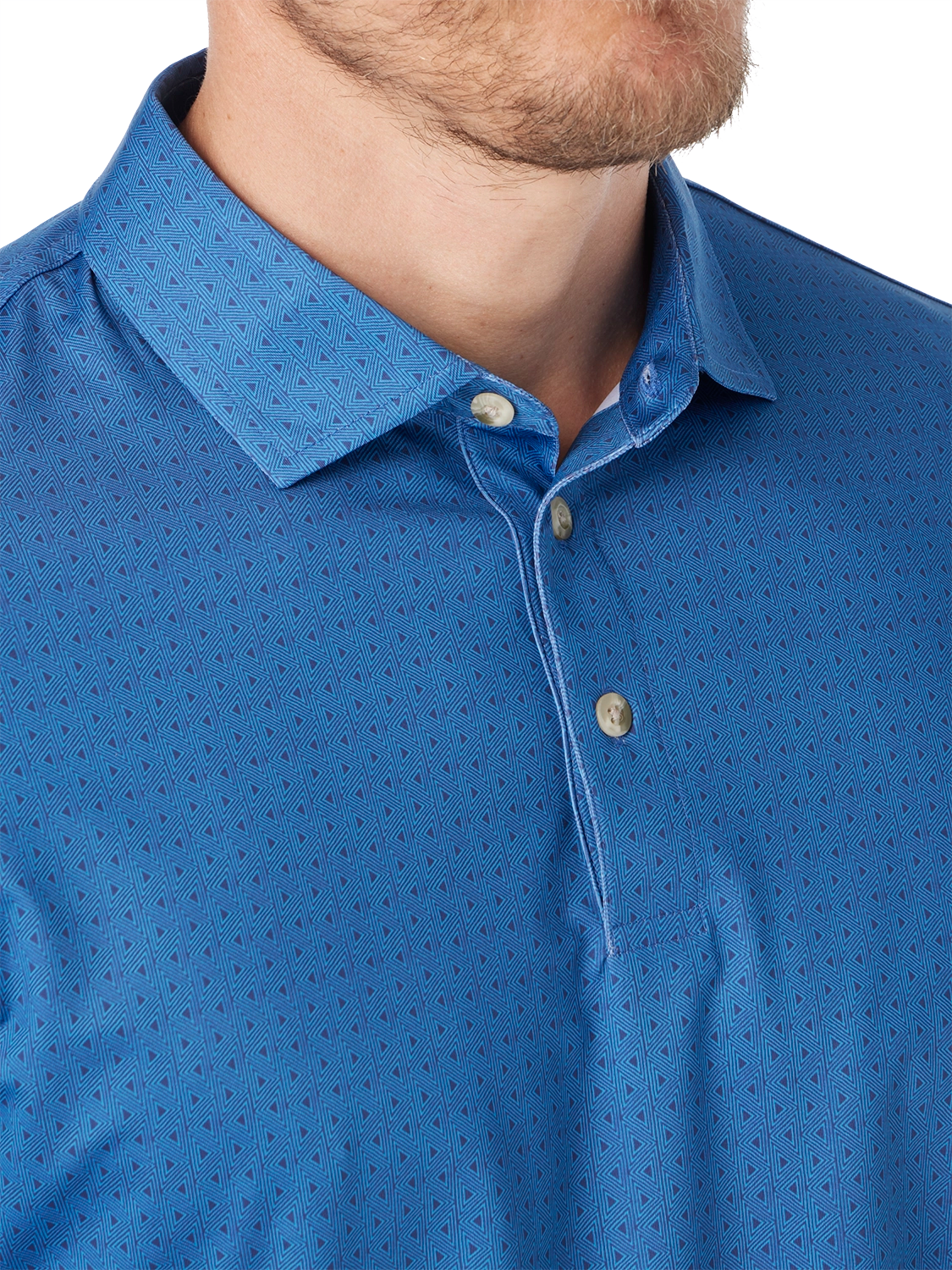 Compass Polo | Electric Blue Geo