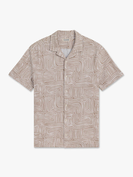 Castaway Textured Camp Shirt | Wavy Sands