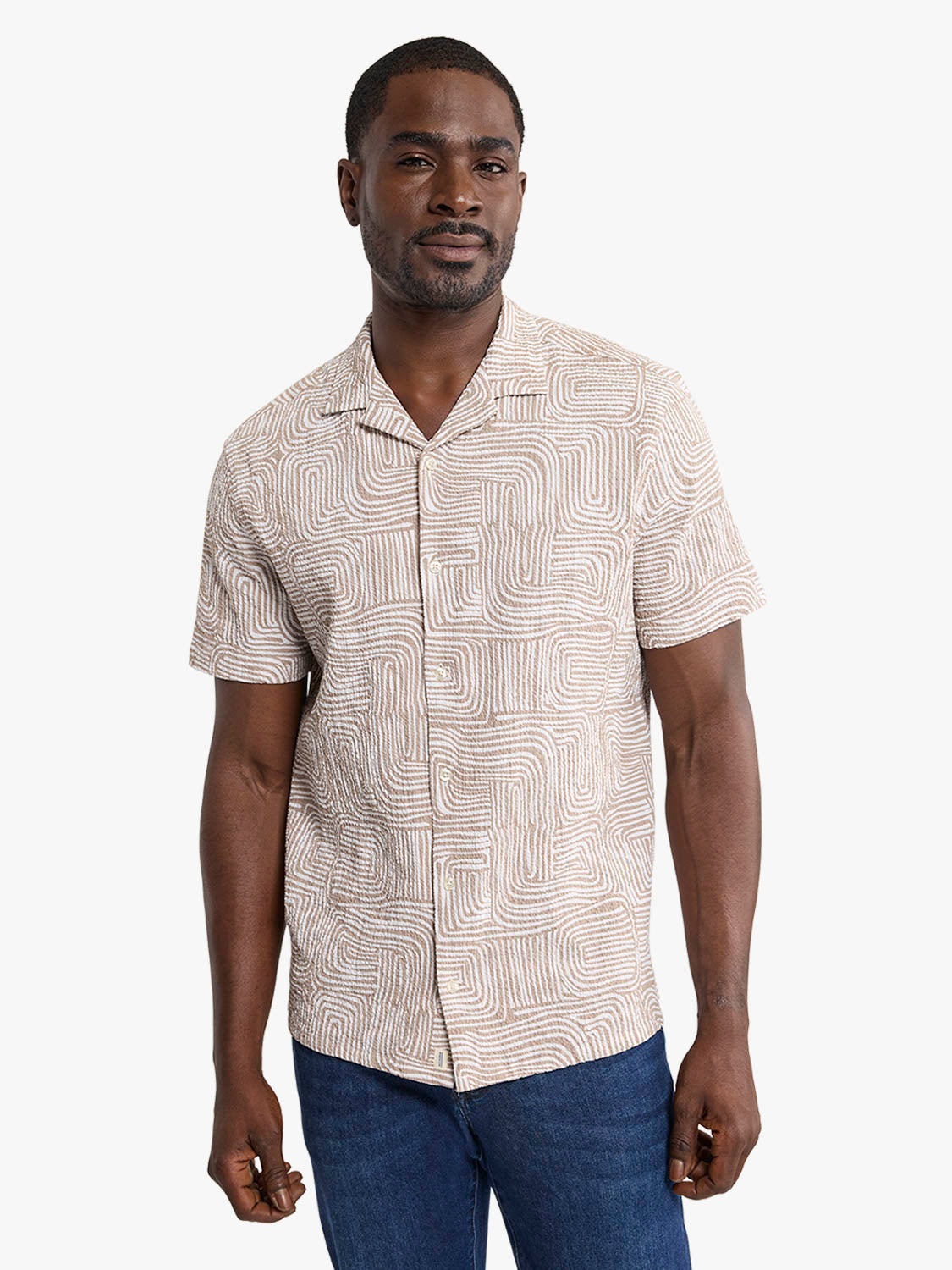 Castaway Textured Camp Shirt | Wavy Sands